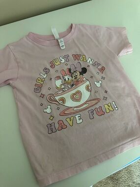 Girls Pink Minnie & Daisy 'Girls Just Wanna Have Fun' Tee